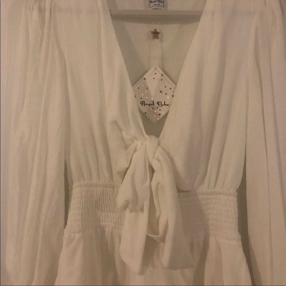 NWT Angel Biba White Mini Dress - Picture 3 of 8
